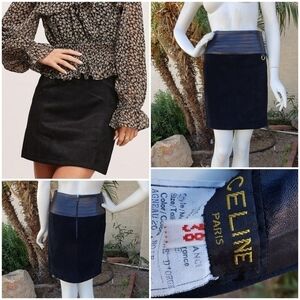 Celine‎ SuedeLEATHER MINI SKIRT